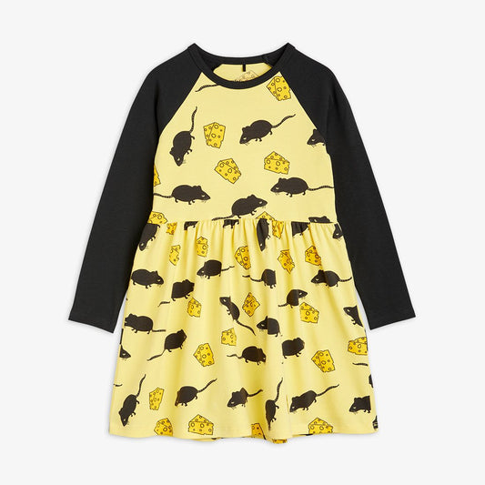 MINI RODINI MOUSE LONG SLEEVE DRESS
