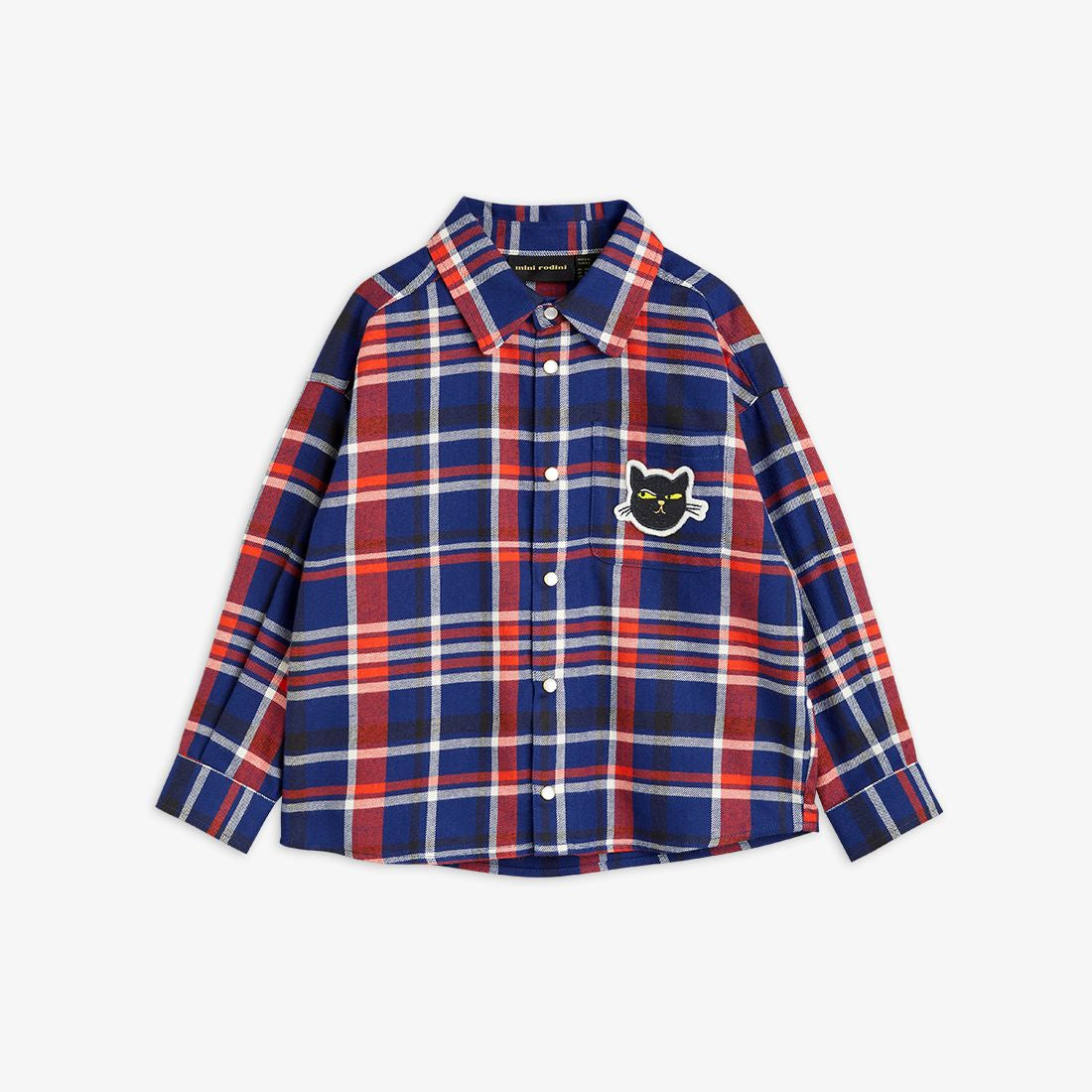 MINI RODINI CHECK WOVEN FLANNEL SHIRT