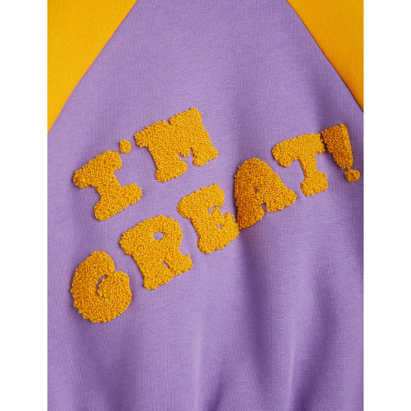 MINI RODINI I AM GREAT BASEBALL SWEATJACKET PURPLE