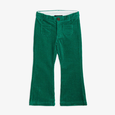 Mini Rodini CORDUROY FLARED TROUSERS GREEN