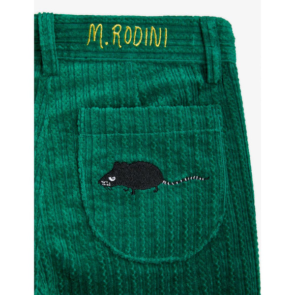 Mini Rodini CORDUROY FLARED TROUSERS GREEN