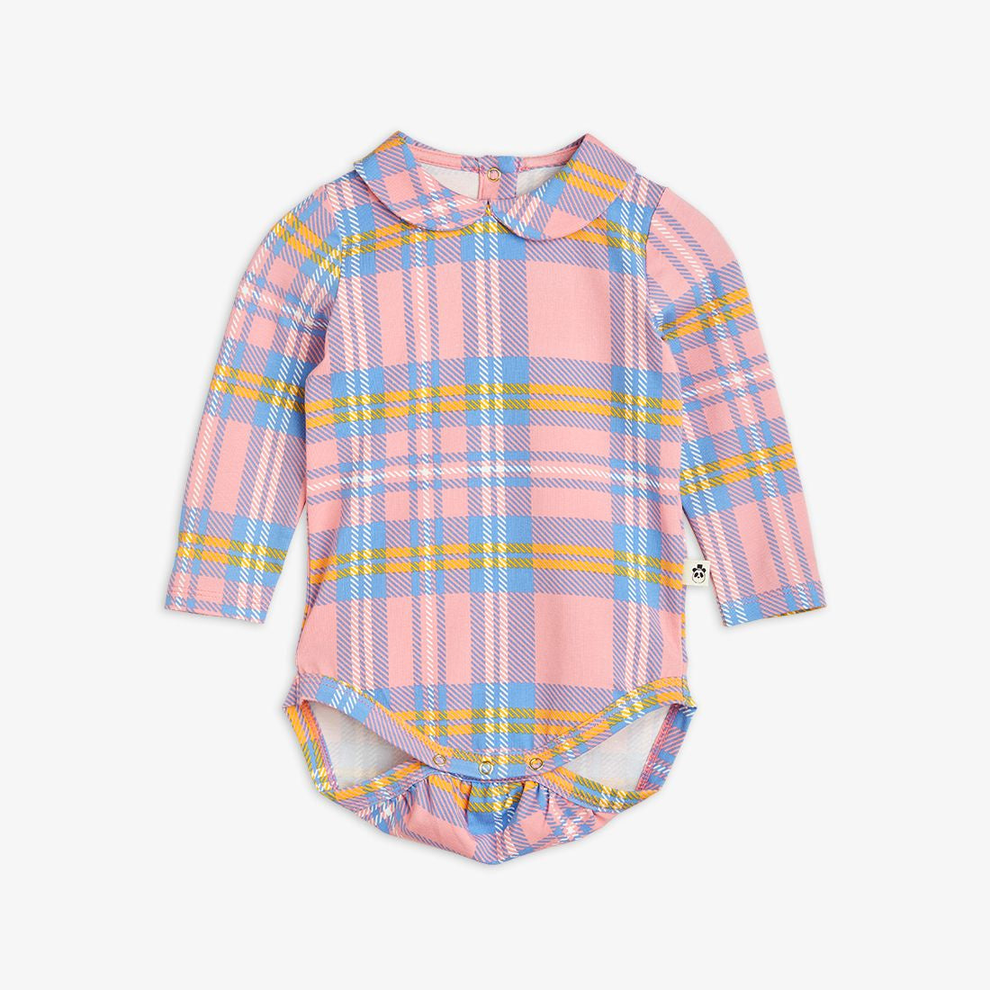 MINI RODINI CHECK LONG SLEEVE BODYSUIT