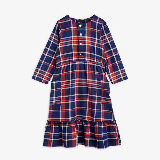 MINI RODINI CHECK WOVEN FLANNEL DRESS