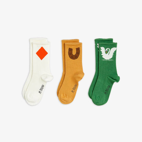 MINI RODINI 3-PACK HORSESHOE SOCKS