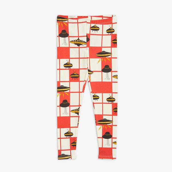 Mini Rodini UFO LEGGINGS red