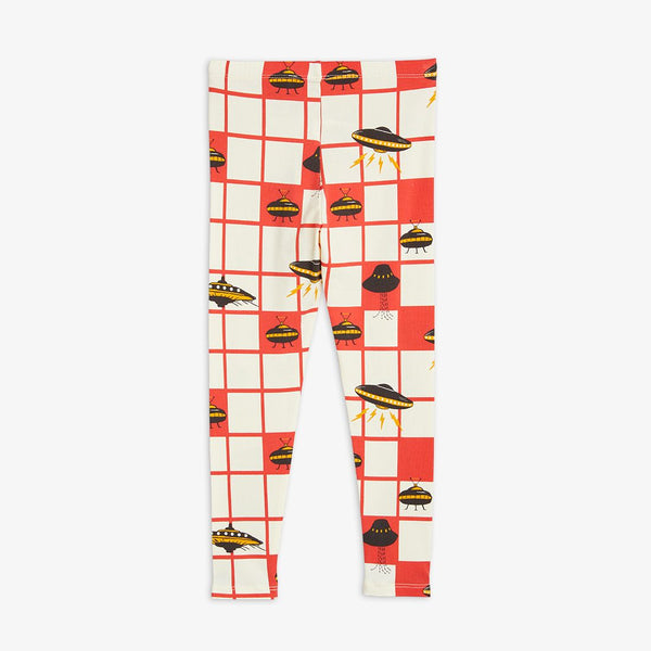 Mini Rodini UFO LEGGINGS red