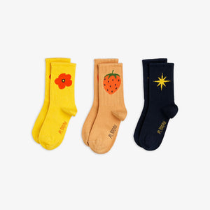 MINI RODINI 3-PACK STRAWBERRIES SOCKS