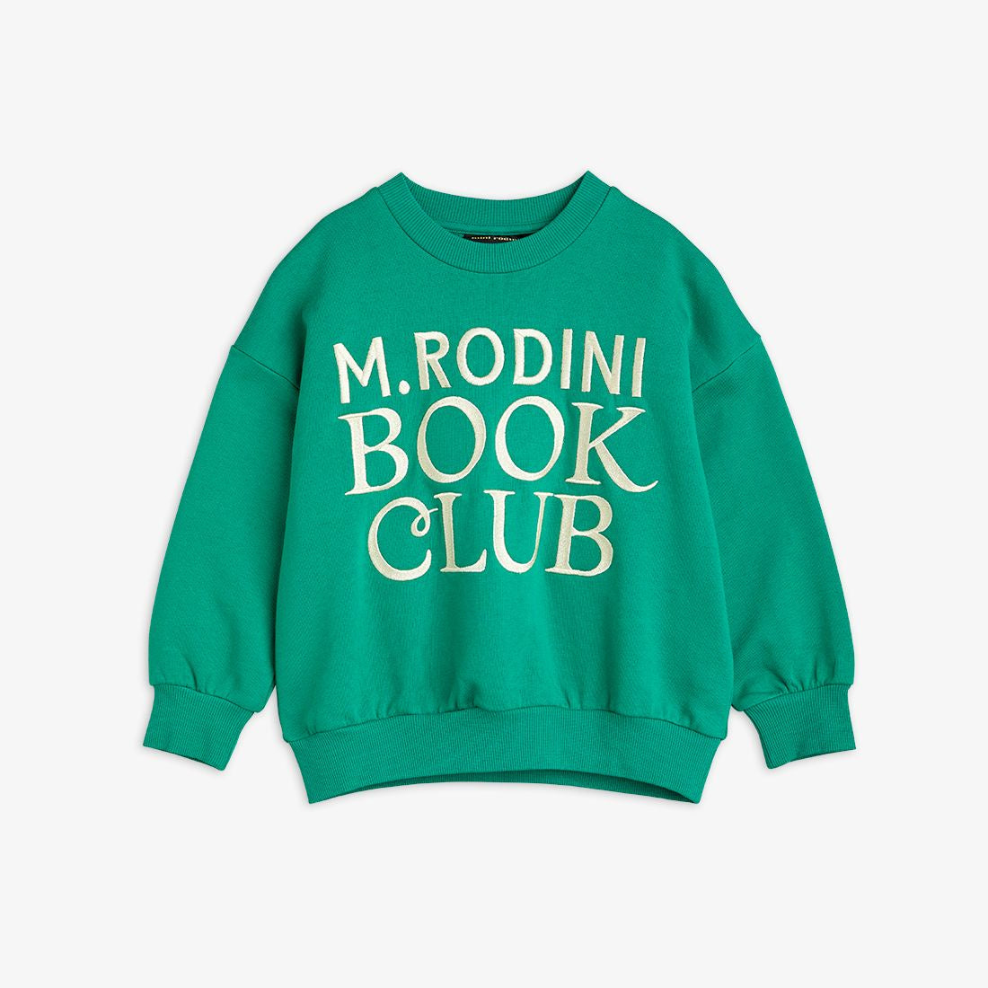 MINI RODINI BOOK CLUB EMBROIDERED SWEATSHIRT GREEN