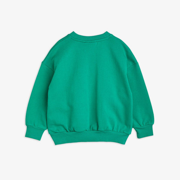 MINI RODINI BOOK CLUB EMBROIDERED SWEATSHIRT GREEN