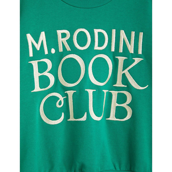 MINI RODINI BOOK CLUB EMBROIDERED SWEATSHIRT GREEN