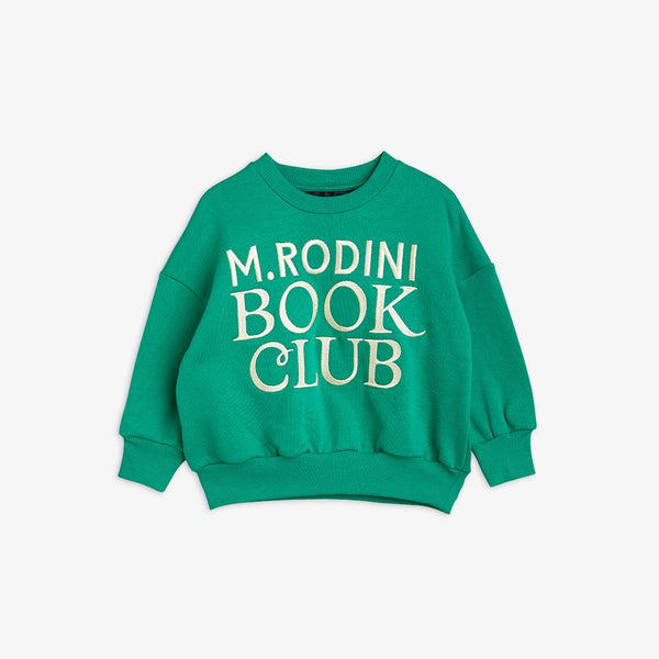 MINI RODINI BOOK CLUB EMBROIDERED SWEATSHIRT GREEN