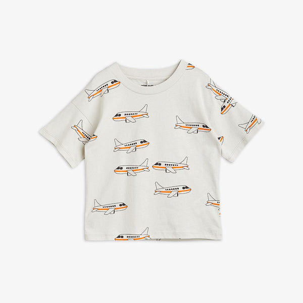 MINI RODINI AIRPLANE T-SHIRT GREY