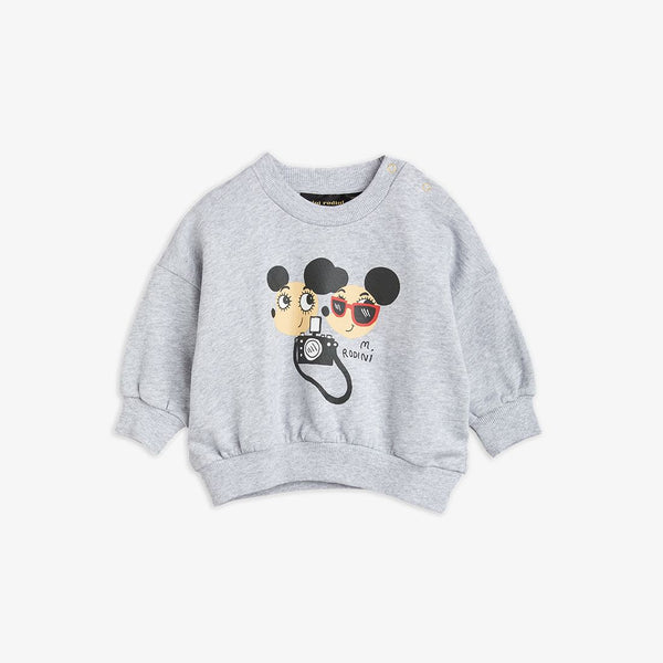 MINI RODINI RITZRATZ SWEATSHIRT LIGHT GREY