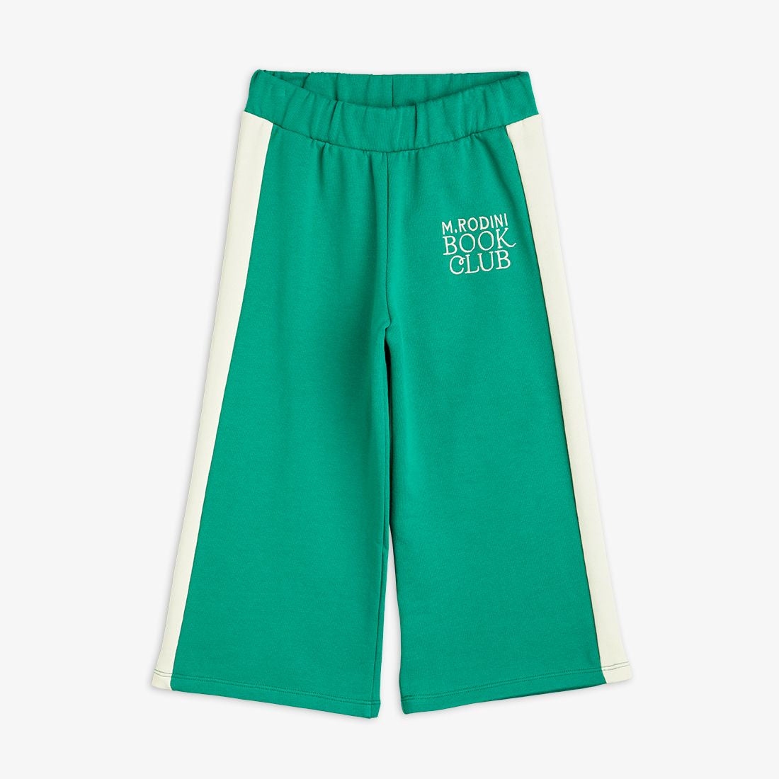 MINI RODINI BOOK CLUB EMBROIDERED SWEATPANTS GREEN