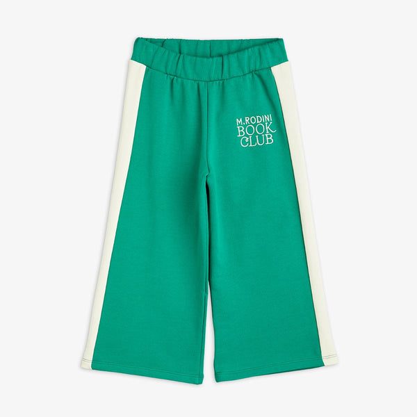 MINI RODINI BOOK CLUB EMBROIDERED SWEATPANTS GREEN