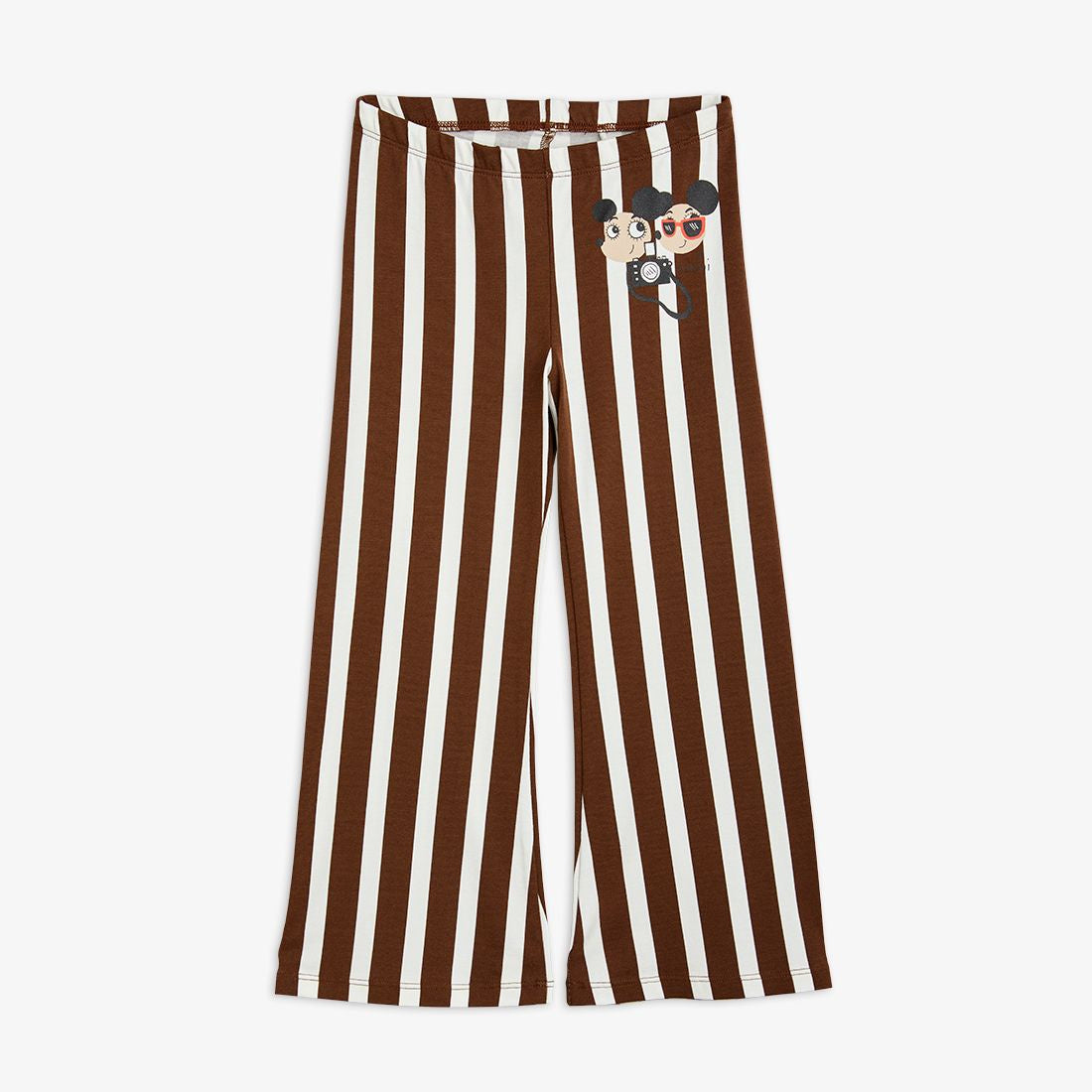 MINI RODINI RITZRATZ STRIPE FLARED TROUSERS