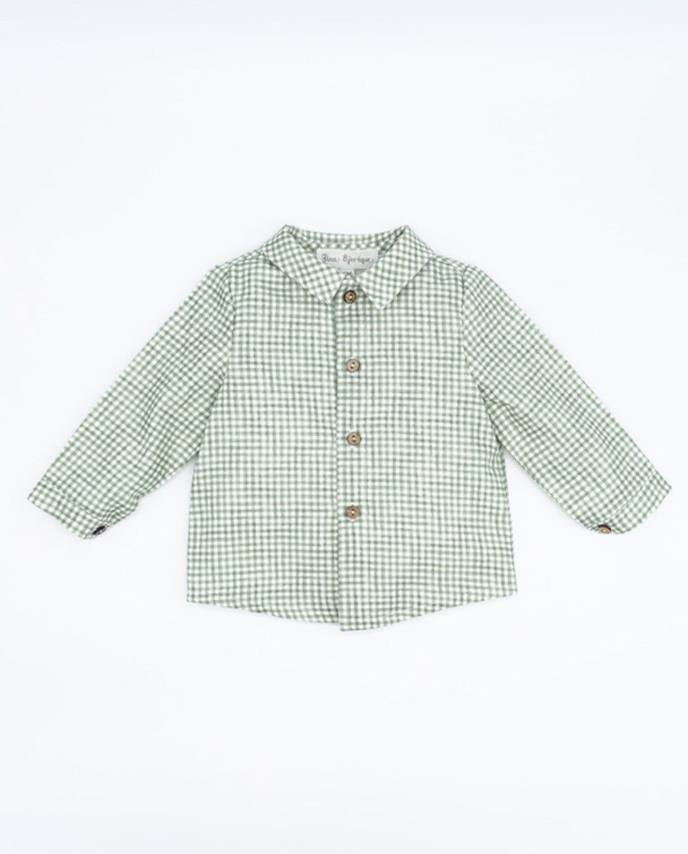 Fina Ejerique VIELLA VICHY GREEN SHIRT O21B41