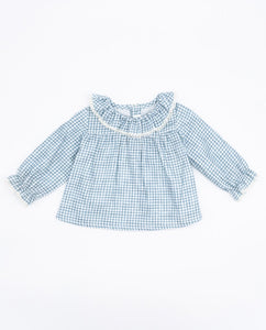 Fina Ejerique VIELLA VICHY BLUE CHECKS BLOUSE O21C12