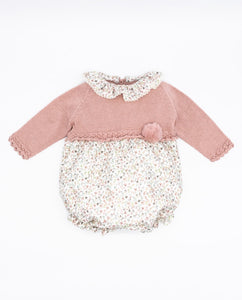 Fina Ejerique VIELLA PINK FLOWERS KNITTED ROMPER O21C01