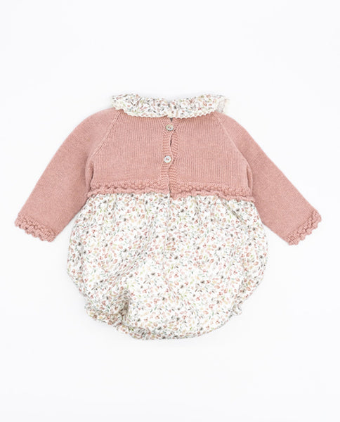 Fina Ejerique VIELLA PINK FLOWERS KNITTED ROMPER O21C01