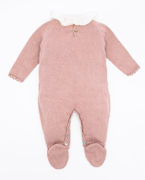 Fina Ejerique MERINO WOOL KNITTED COTTON ROMPER O21C97 PINK
