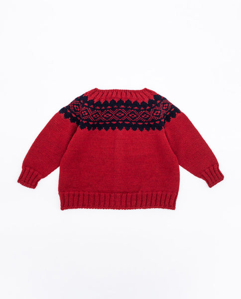 Fina Ejerique KNITTED MERINO WOOL CARDIAN RED O21B60H10