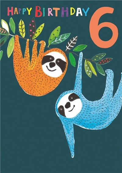 Paper Salad HAPPY BIRTHDAY CARD AGE 6