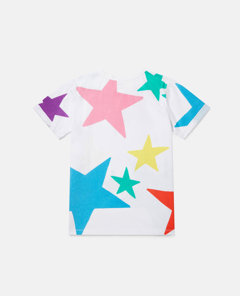 STELLA MCCARTNEY Star Print T-Shirt White Multicolour
