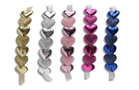 MINISTA  SHINY HEARTS STRETCH HEADBAND