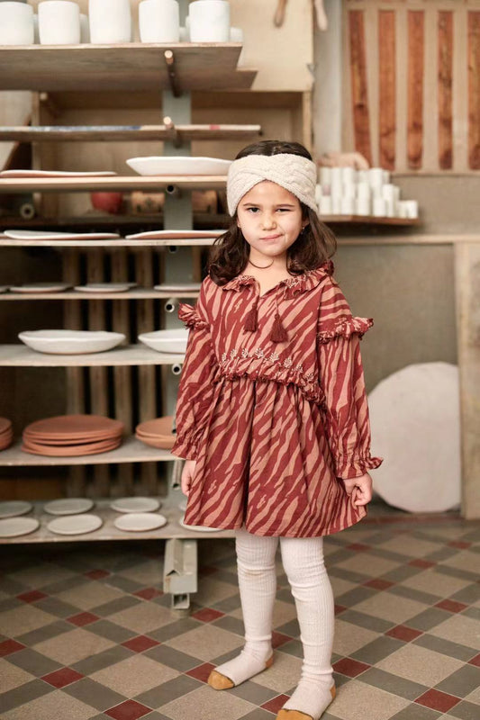 LOUISE MISHA Eforie Dress Sienna Brush Stripes