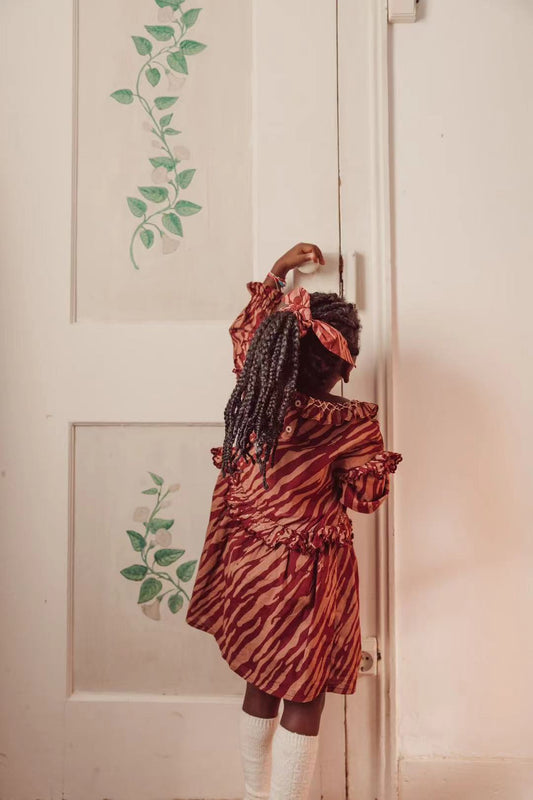 LOUISE MISHA Eforie Dress Sienna Brush Stripes