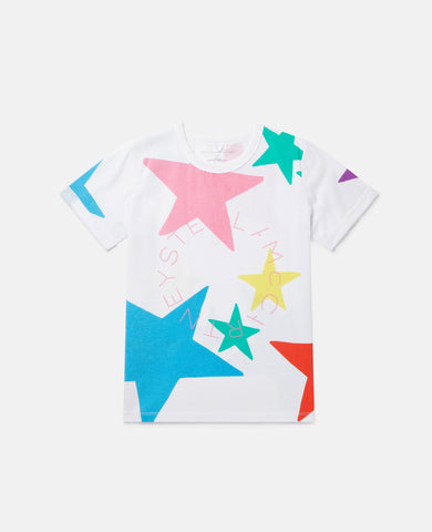 STELLA MCCARTNEY Star Print T-Shirt White Multicolour