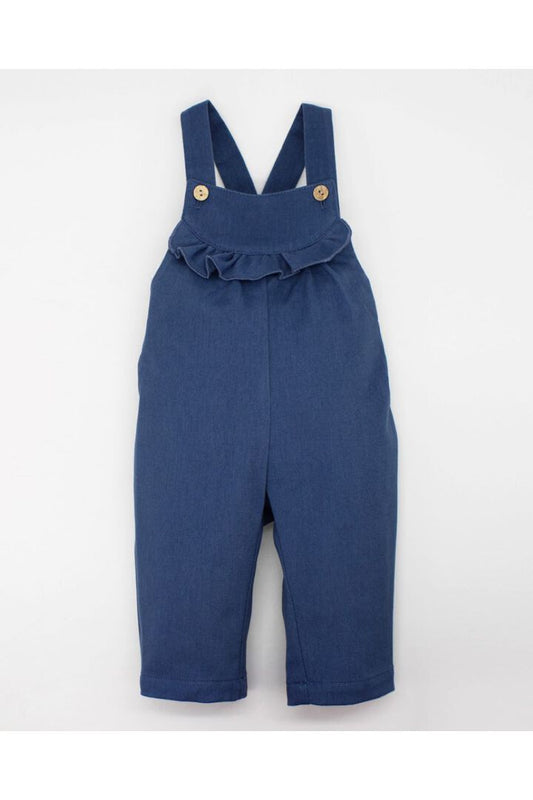 Fina Ejerique BLUE TWILL RUFFLE DUNGAREE O22A54