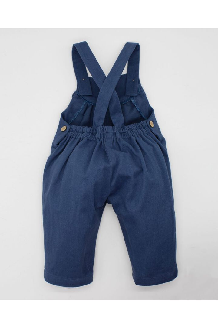 Fina Ejerique BLUE TWILL RUFFLE DUNGAREE O22A54