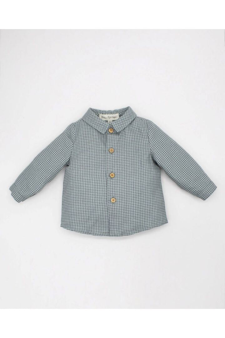 Fina Ejerique GREEN AND GREY GINGHAM SHIRT O22B04