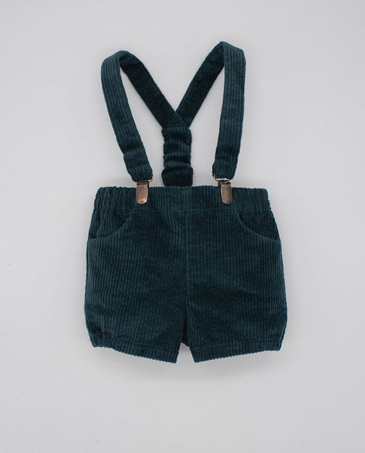 Fina Ejerique GREEN CORDUROY SHORTS WITH STRAPS  O22B12