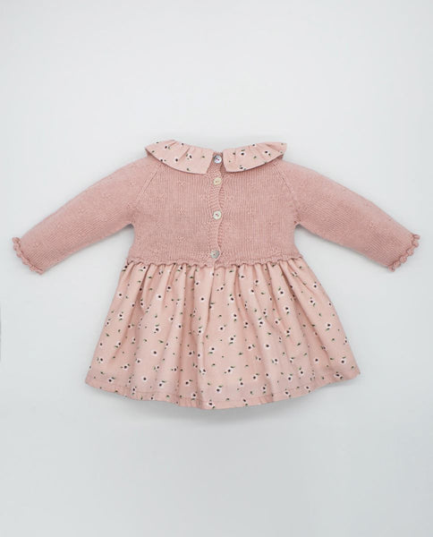 Fina Ejerique KNITTED DRESS WITH BABY PINK FLOWER  O22C00