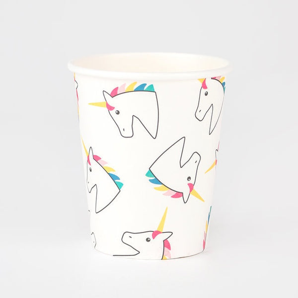 paper cups - unicorn