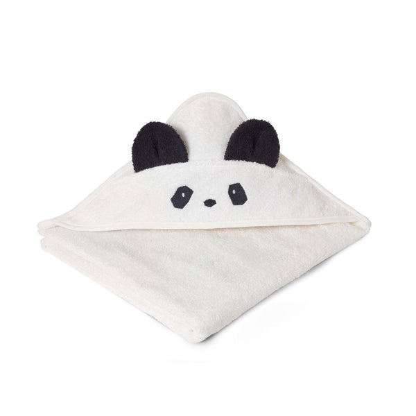 LIEWOOD  Augusta Hooded Junior Towel - Panda creme de la creme big