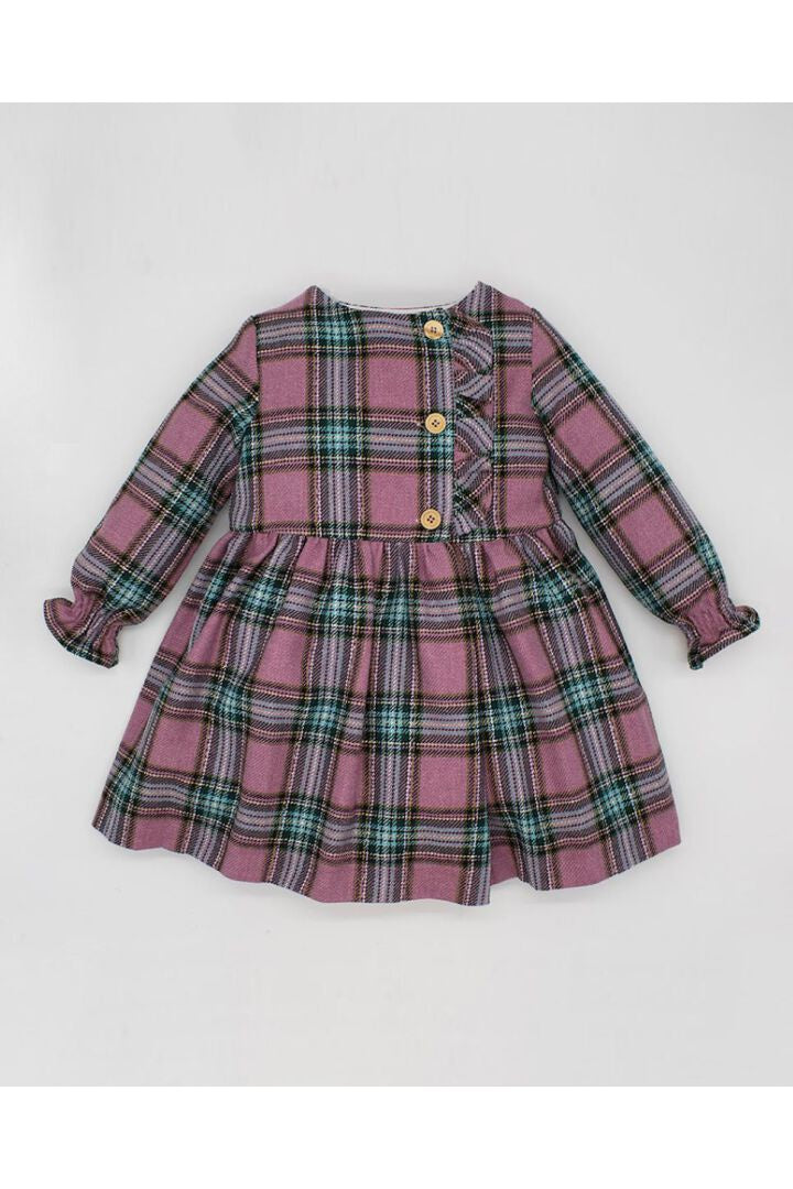 Fina Ejerique PINK GLITTER WOOL CHECK DRESS O22M07