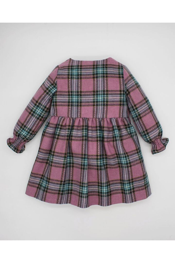Fina Ejerique PINK GLITTER WOOL CHECK DRESS O22M07