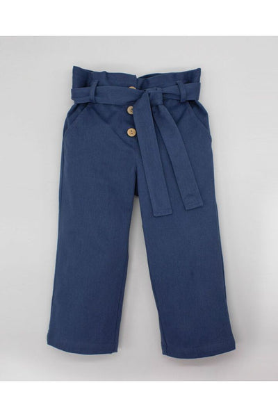 Fina Ejerique WIDE TROUSERS WITH BLUE BOW BELT O22M54