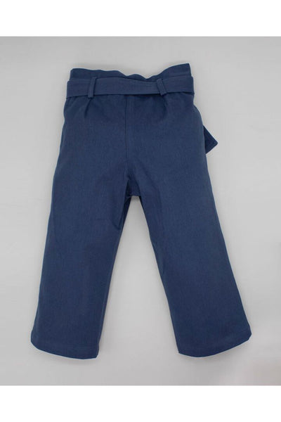 Fina Ejerique WIDE TROUSERS WITH BLUE BOW BELT O22M54