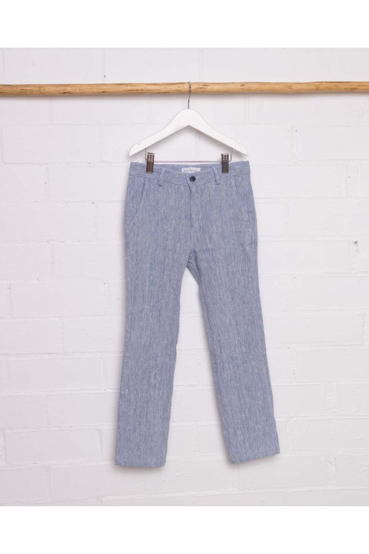Fina Ejerique BLUE RUSTIC LINEN TROUSERS  Ref. P23E69