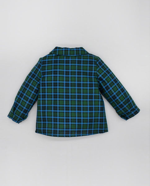 Fina Ejerique BLUE AND GREEN CHECKED SHIRT  O22B11