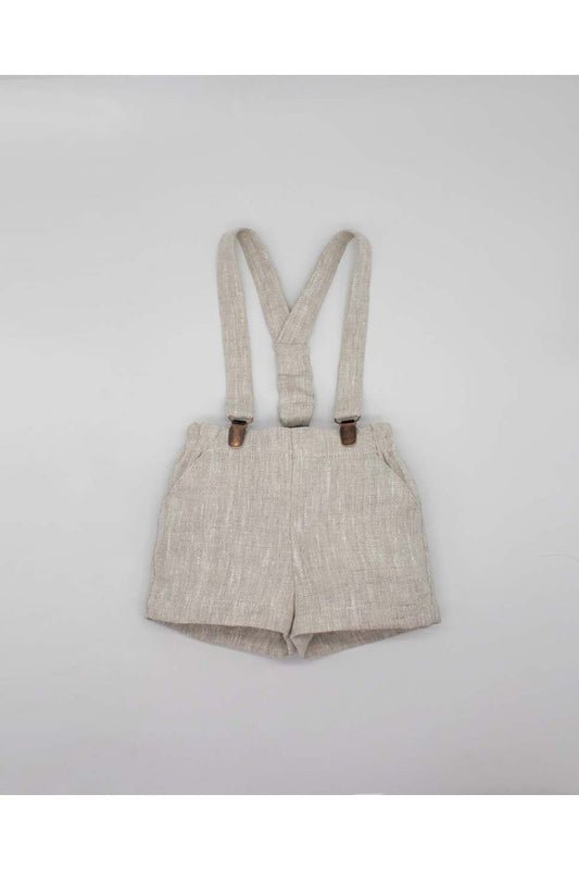 Fina Ejerique BEIGE LINEN BERMUDA SHORTS  Ref. P23E53