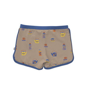 OEUF NYC Swim Short - Sand / Tea