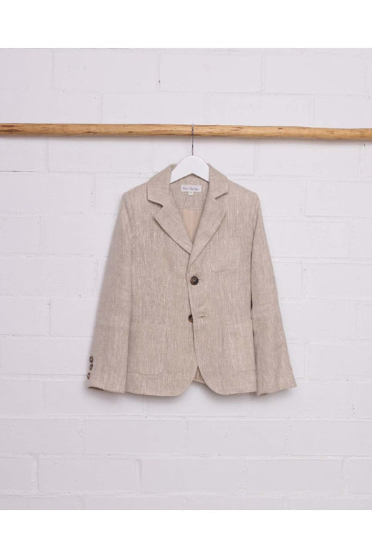 Fina Ejerique BEIGE RUSTIC LINEN BLAZER  Ref. P23E55