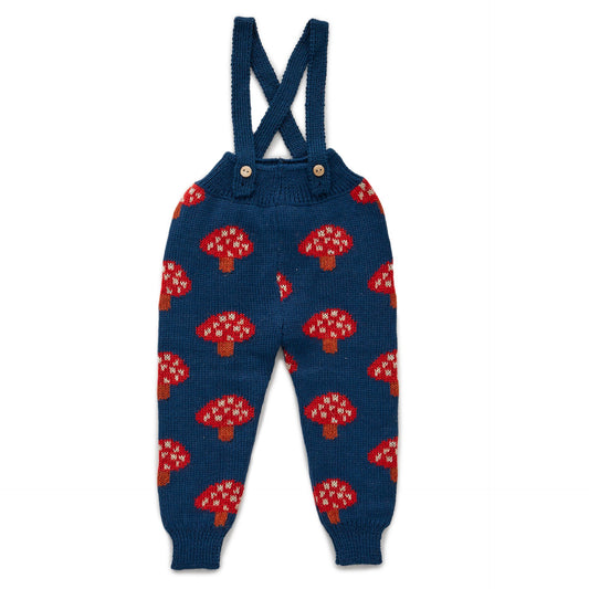 OEUF NYC Double Suspender Pants Indigo / Mushroom