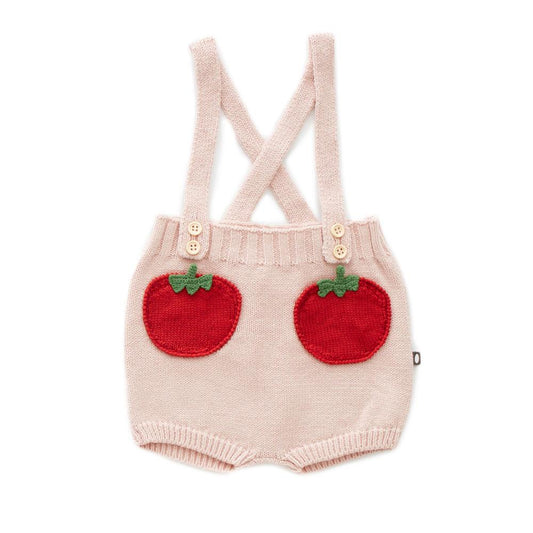 OEUF NYC STRIPED HOODIE Tomato Pocket Shorts - Coral Almond/Tomato